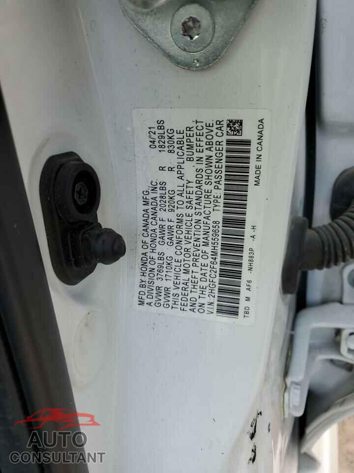 HONDA CIVIC 2021 - 2HGFC2F64MH559658