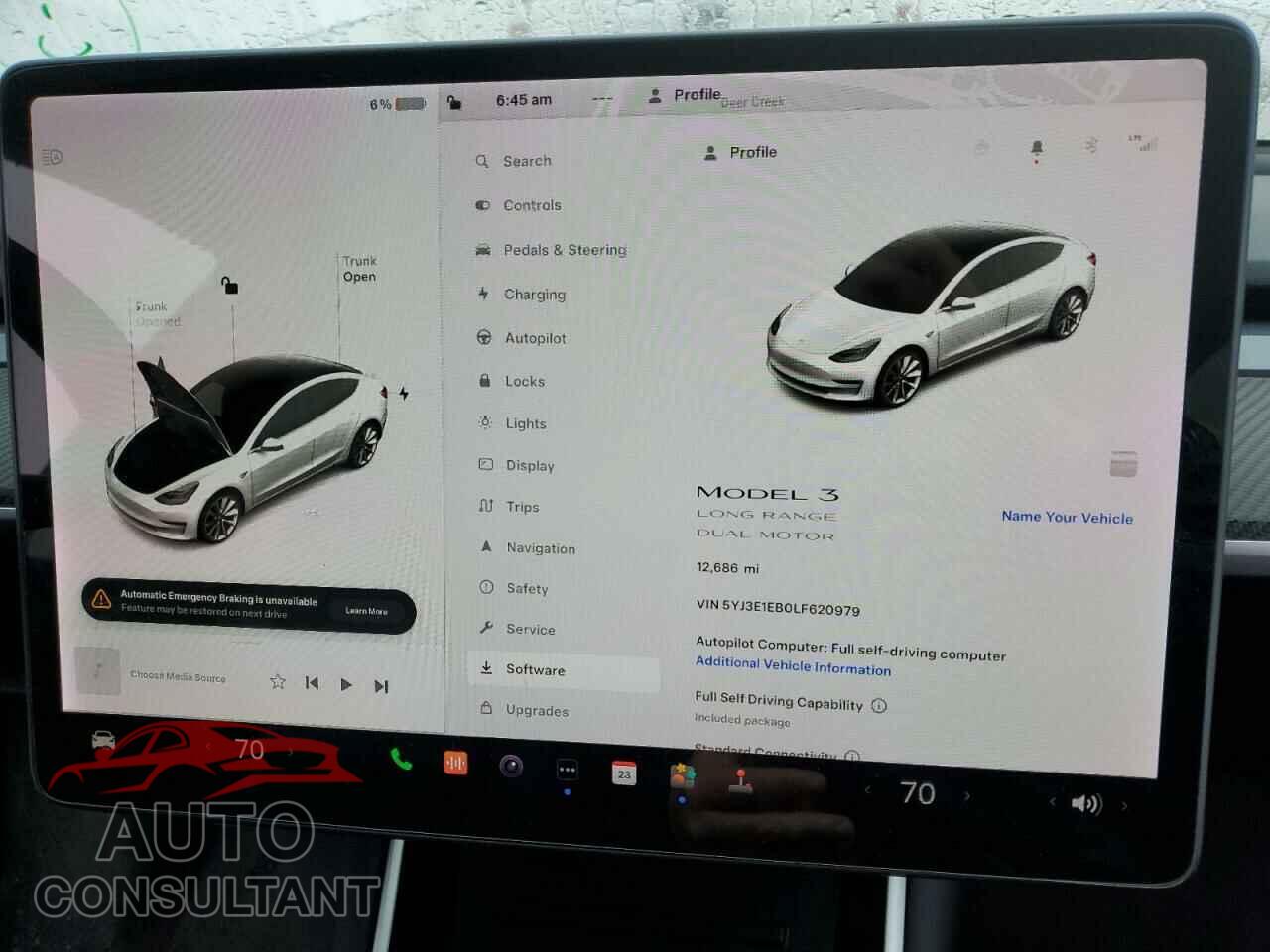 TESLA MODEL 3 2020 - 5YJ3E1EB0LF620979