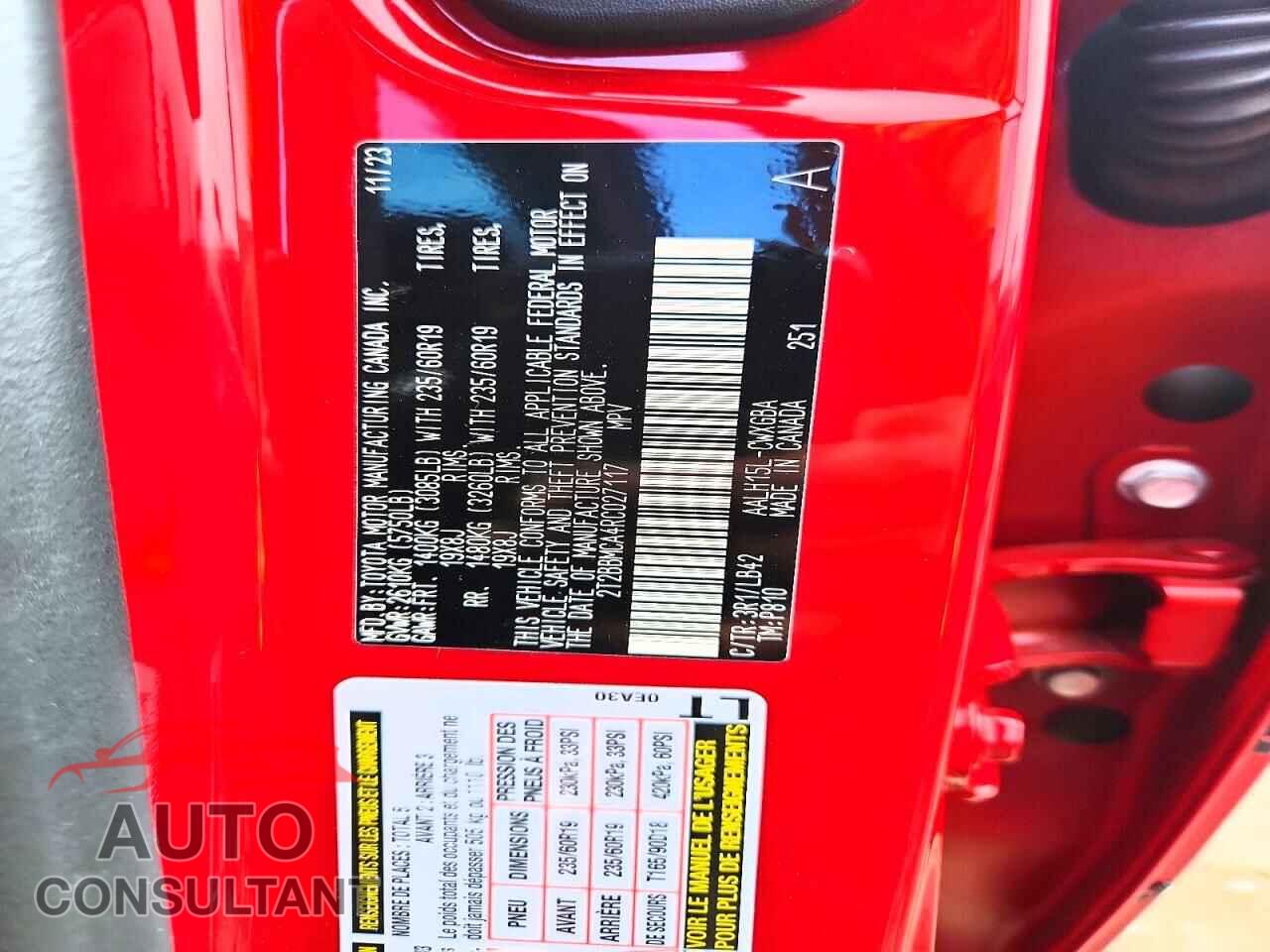 LEXUS UNKNOWN 2024 - 2T2BBMCA4RC027117
