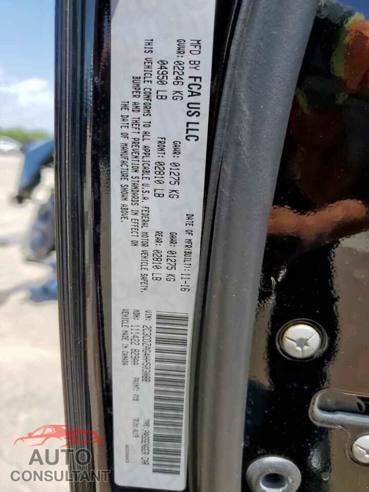 DODGE CHALLENGER 2017 - 2C3CDZAG4HH503088