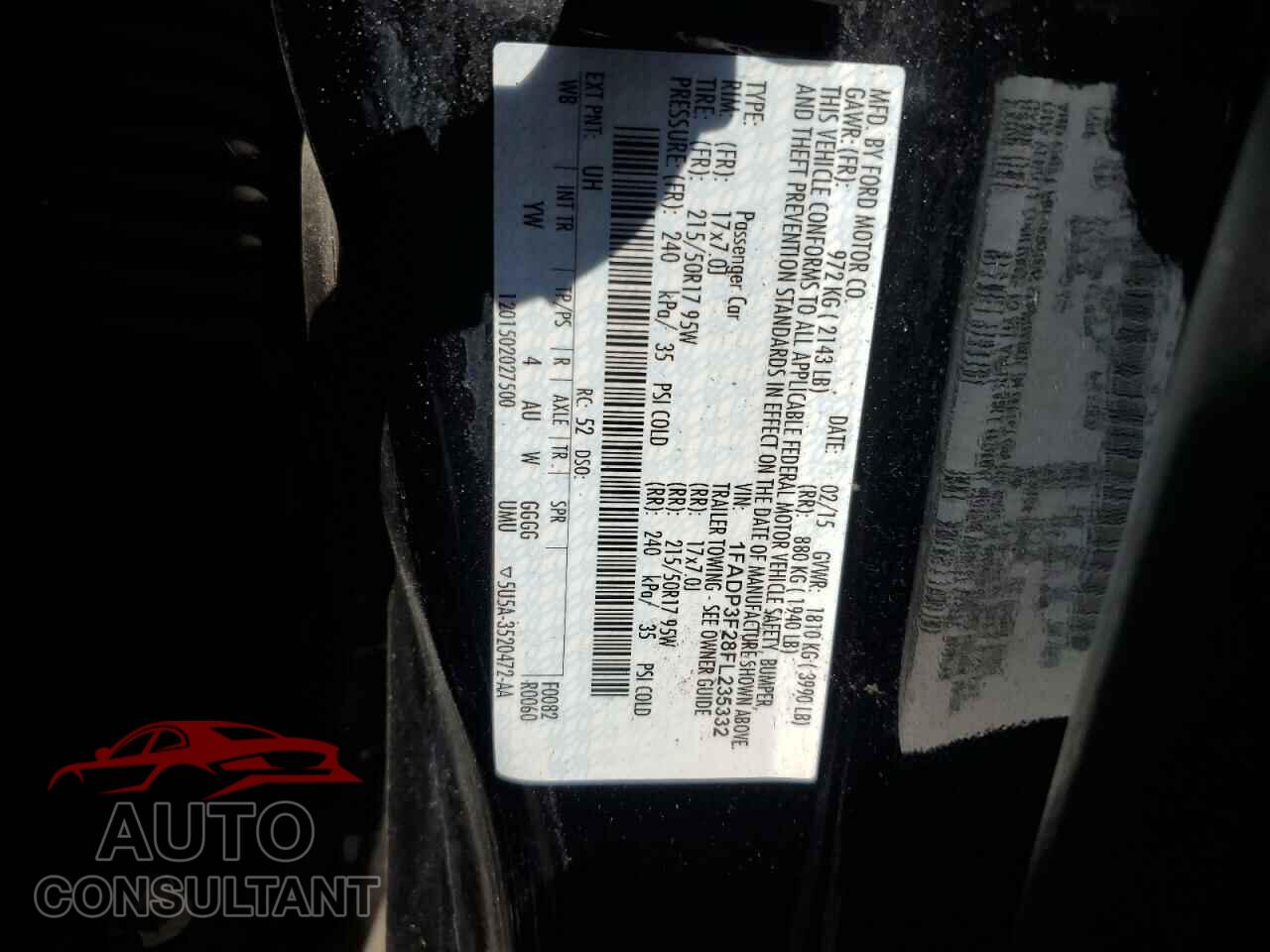 FORD FOCUS 2015 - 1FADP3F28FL235332