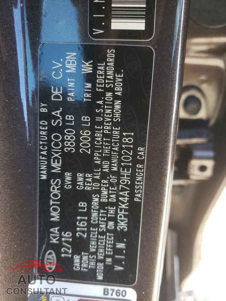 KIA FORTE 2017 - 3KPFK4A79HE102181