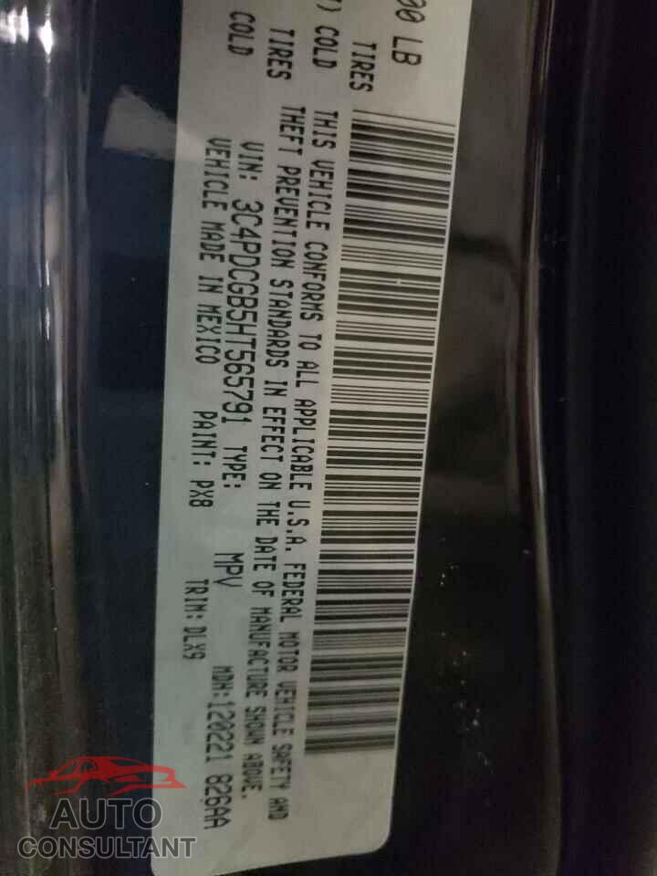 DODGE JOURNEY 2017 - 3C4PDCGB5HT565791