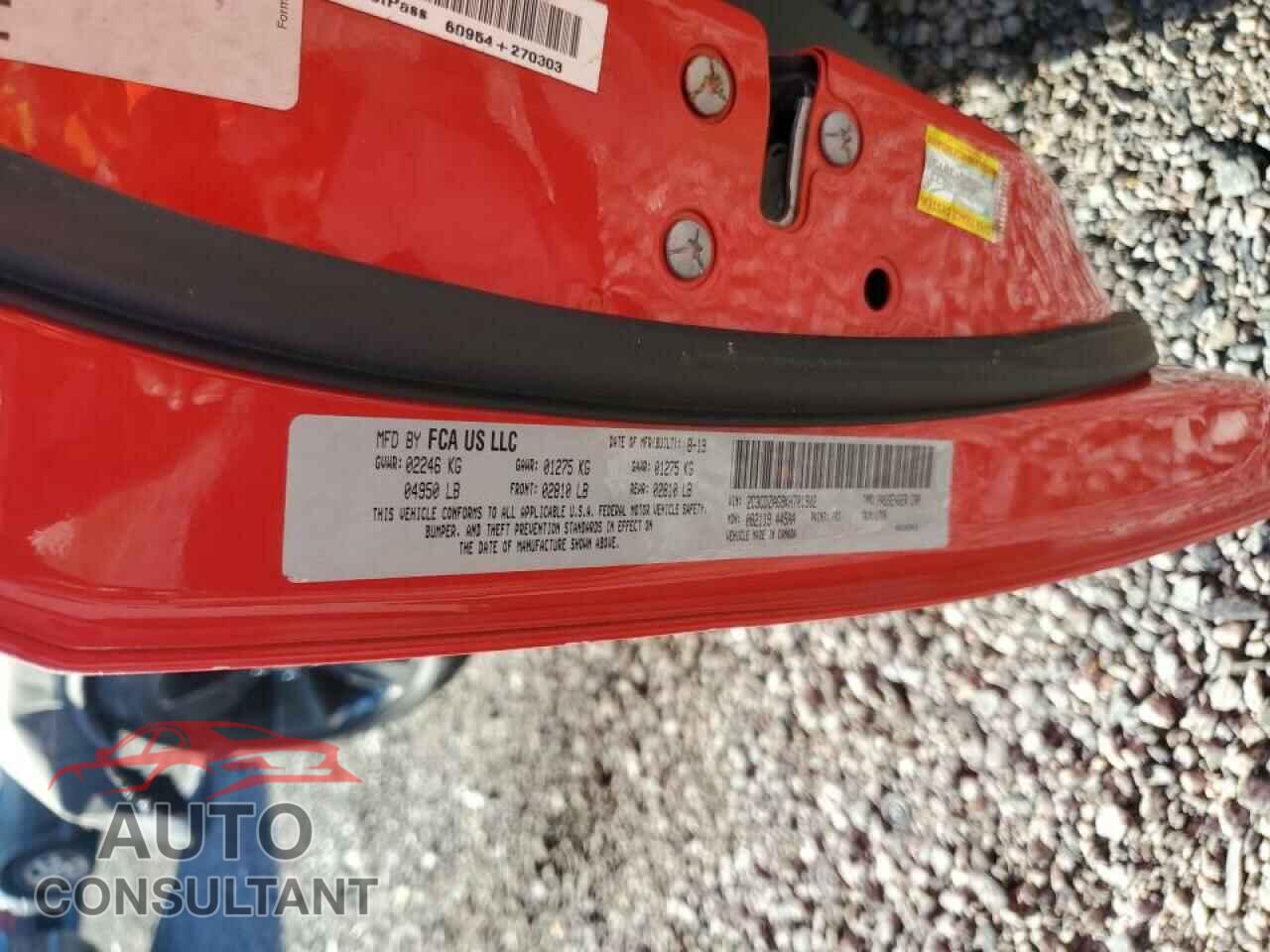 DODGE CHALLENGER 2019 - 2C3CDZAG9KH701902