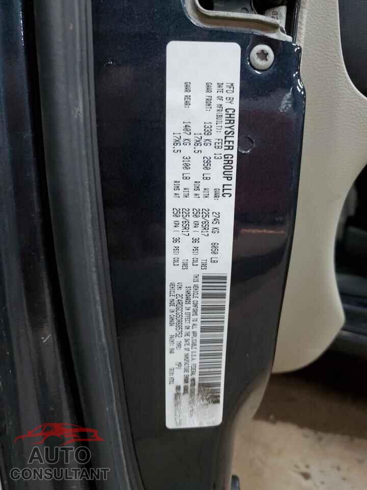 DODGE CARAVAN 2013 - 2C4RDGCG5DR685752