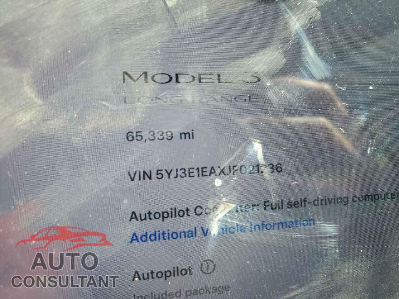 TESLA MODEL 3 2018 - 5YJ3E1EAXJF021236