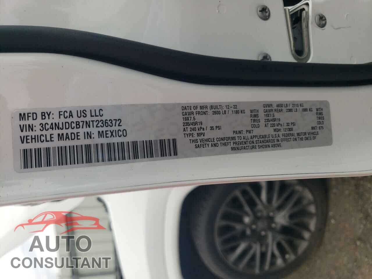 JEEP COMPASS 2022 - 3C4NJDCB7NT236372