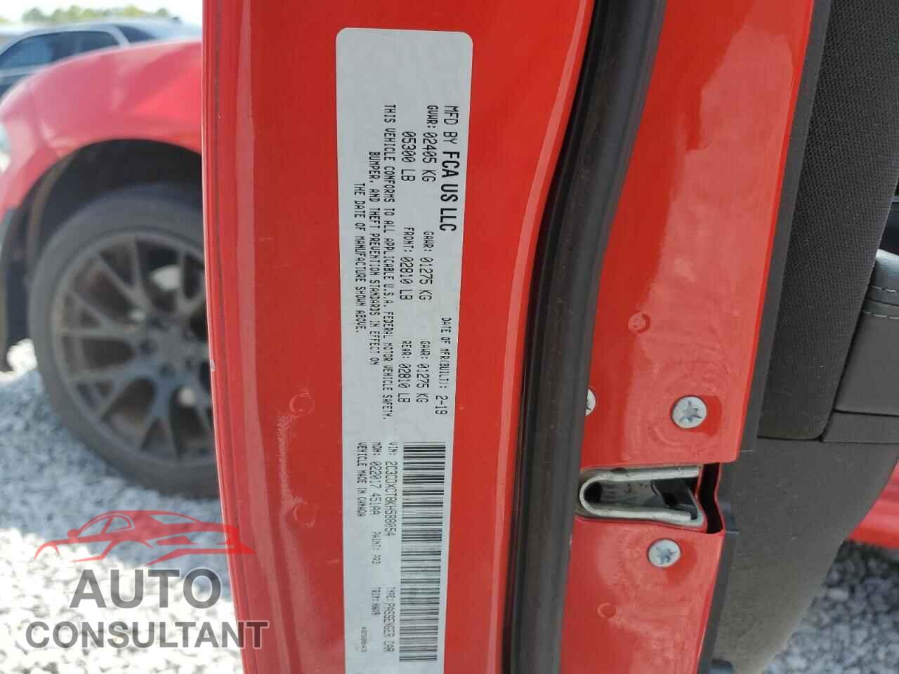 DODGE CHARGER 2019 - 2C3CDXCT8KH588054