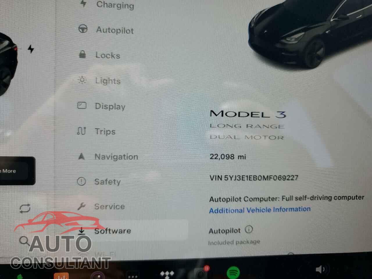 TESLA MODEL 3 2021 - 5YJ3E1EB0MF069227