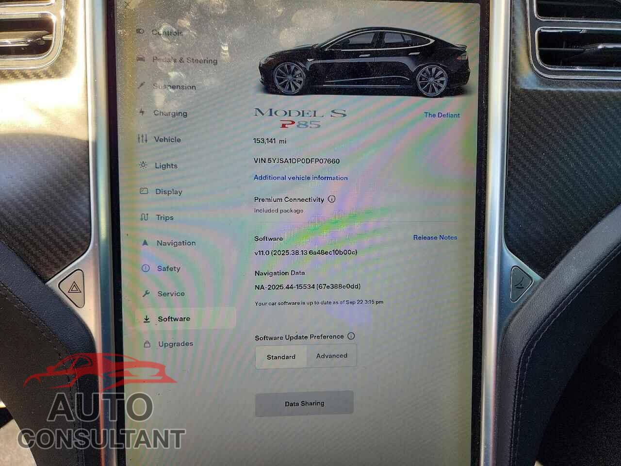 TESLA MODEL S 2013 - 5YJSA1DP0DFP07660