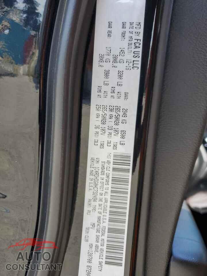DODGE DURANGO 2017 - 1C4RDHDG0HC732494
