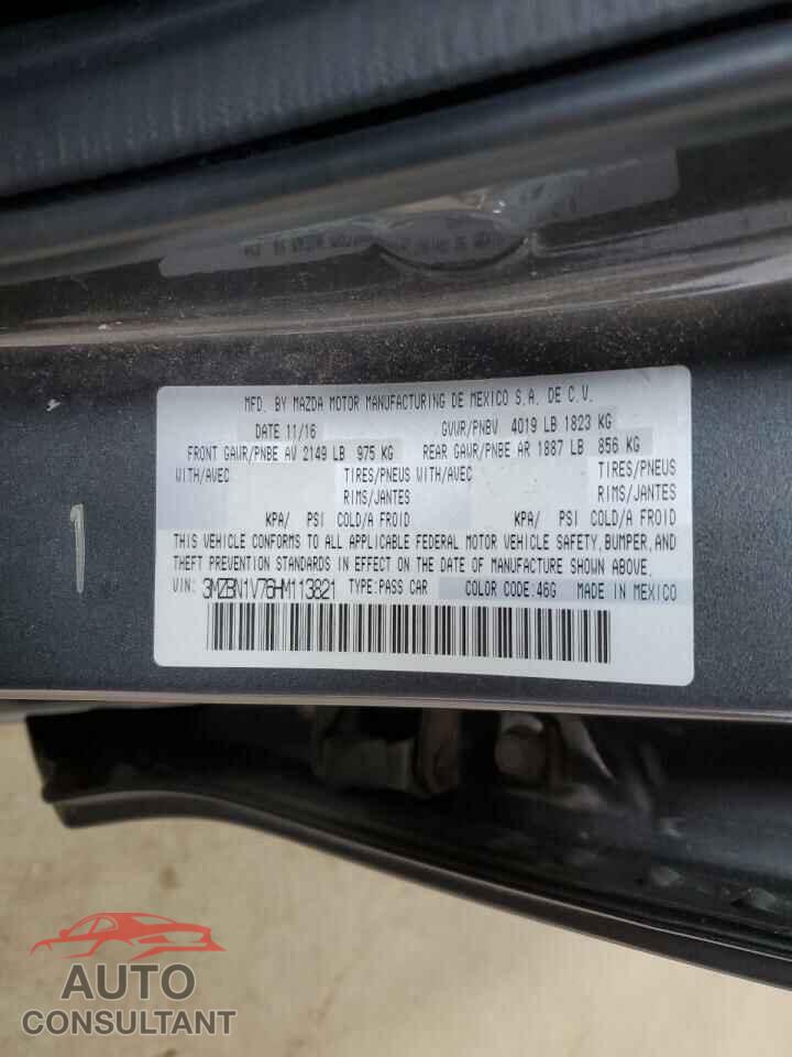 MAZDA 3 2017 - 3MZBN1V76HM113821