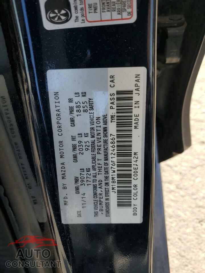 MAZDA 3 2015 - JM1BM1W76F1246867