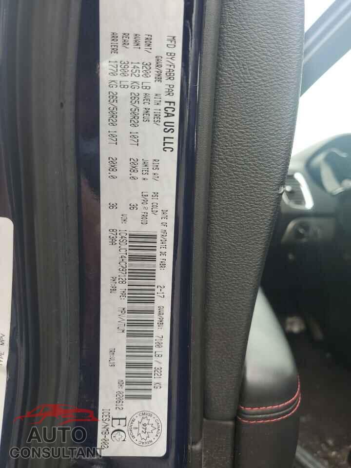 DODGE DURANGO 2017 - 1C4SDJCT4HC797128