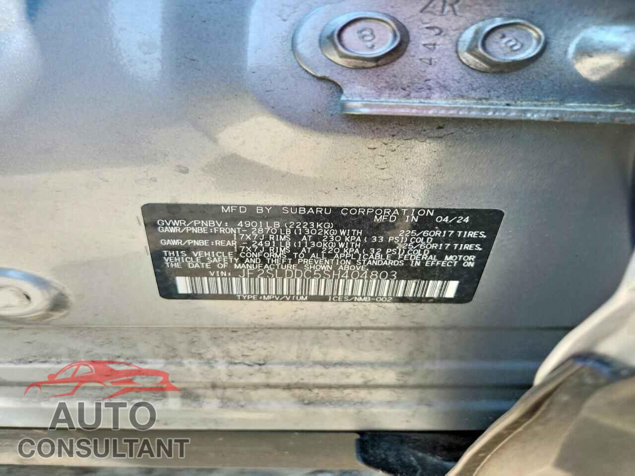 SUBARU FORESTER 2025 - JF2SLDDC5SH404803