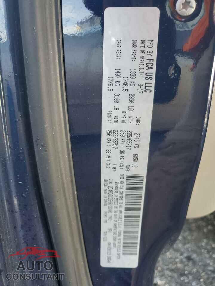 DODGE CARAVAN 2017 - 2C4RDGCG5HR716701