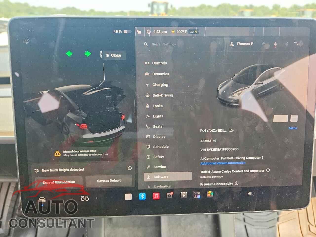 TESLA MODEL 3 2023 - 5YJ3E1EA1PF655706