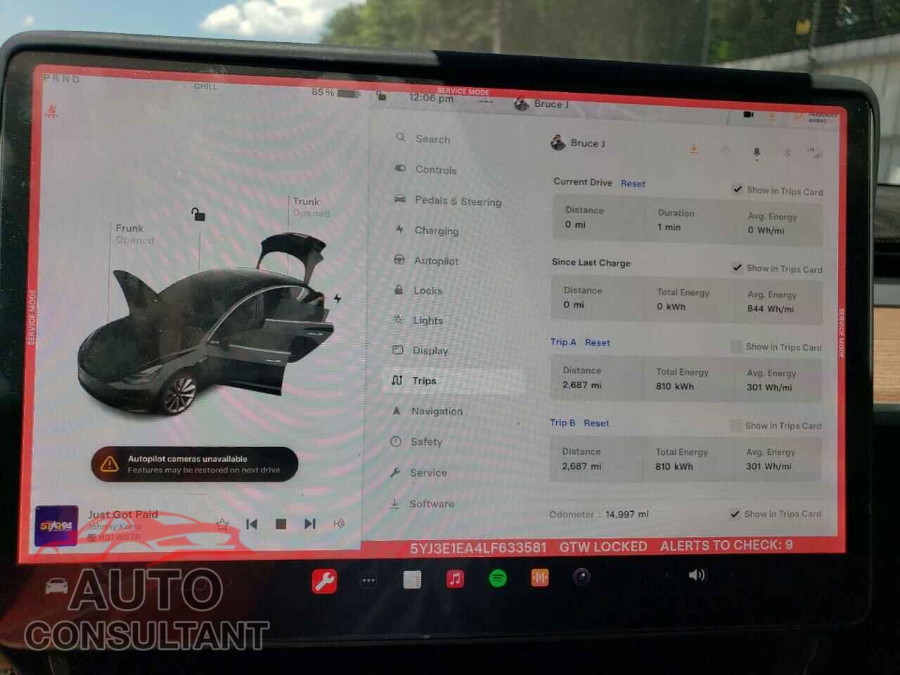 TESLA MODEL 3 2020 - 5YJ3E1EA4LF633581