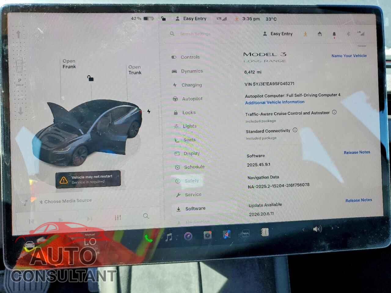 TESLA MODEL 3 2025 - 5YJ3E1EA9SF045271