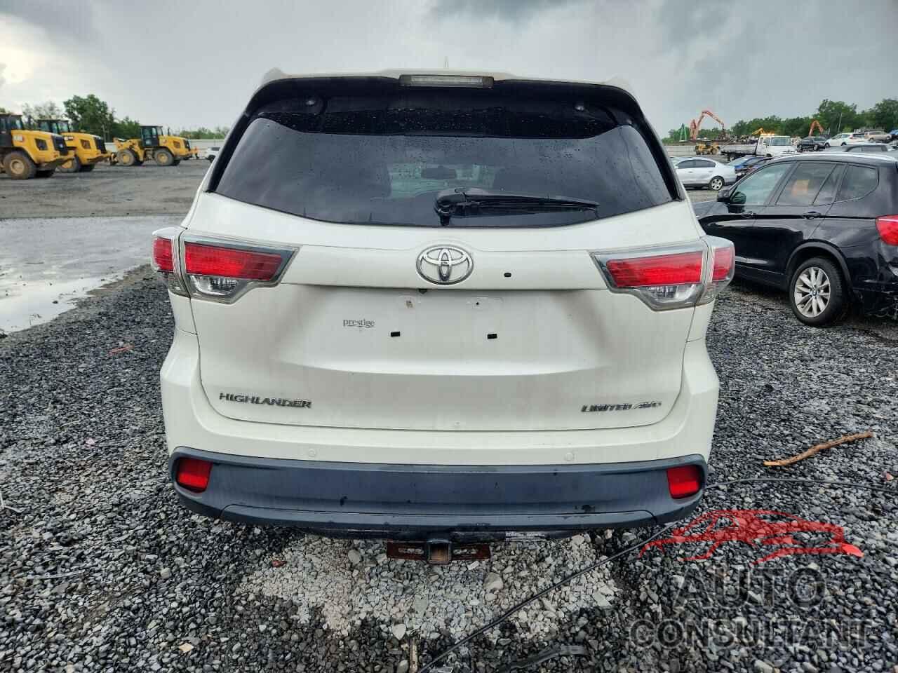 TOYOTA HIGHLANDER 2015 - 5TDDKRFH9FS193378