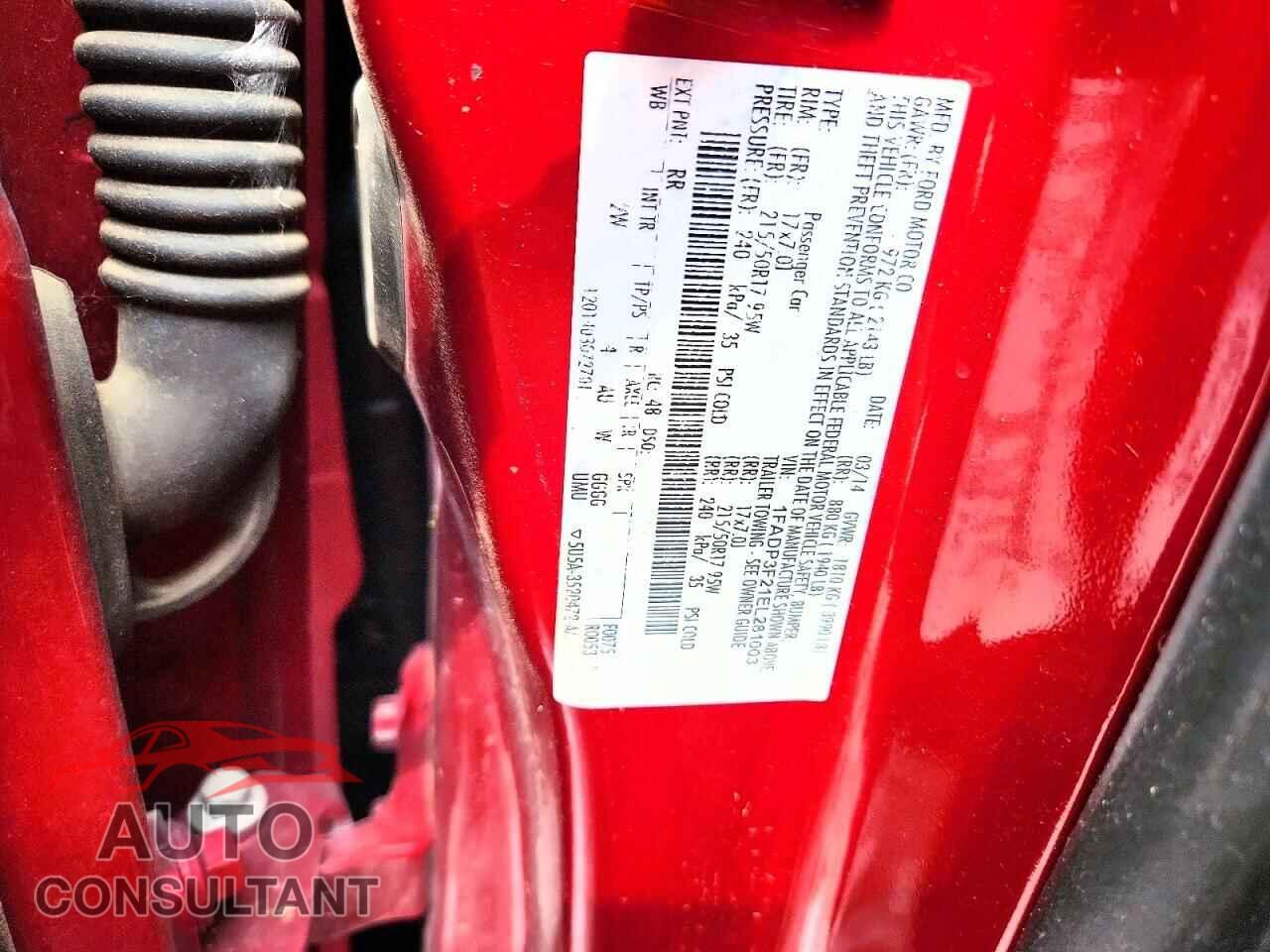 FORD FOCUS 2014 - 1FADP3F21EL281003