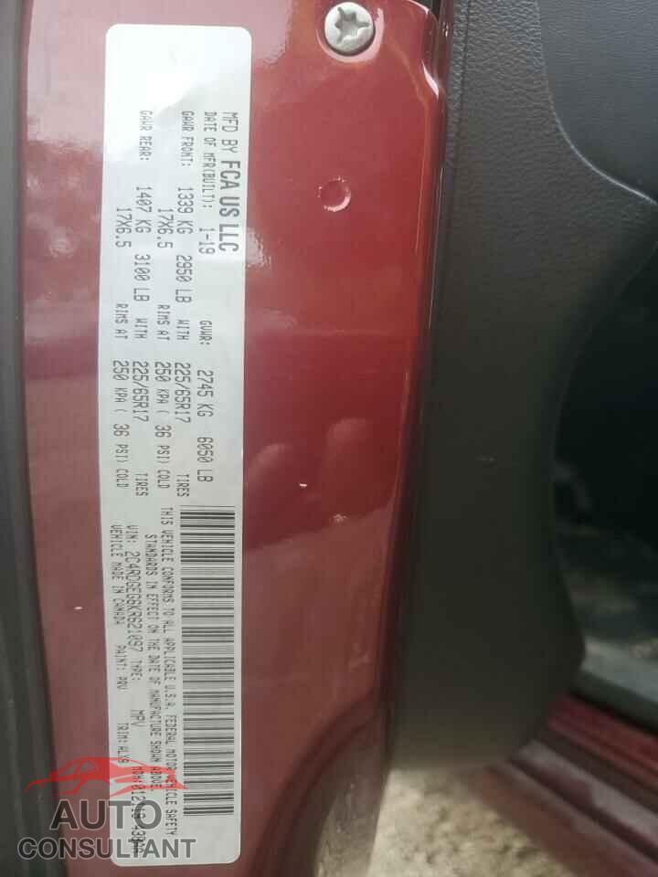 DODGE CARAVAN 2019 - 2C4RDGEG6KR621097