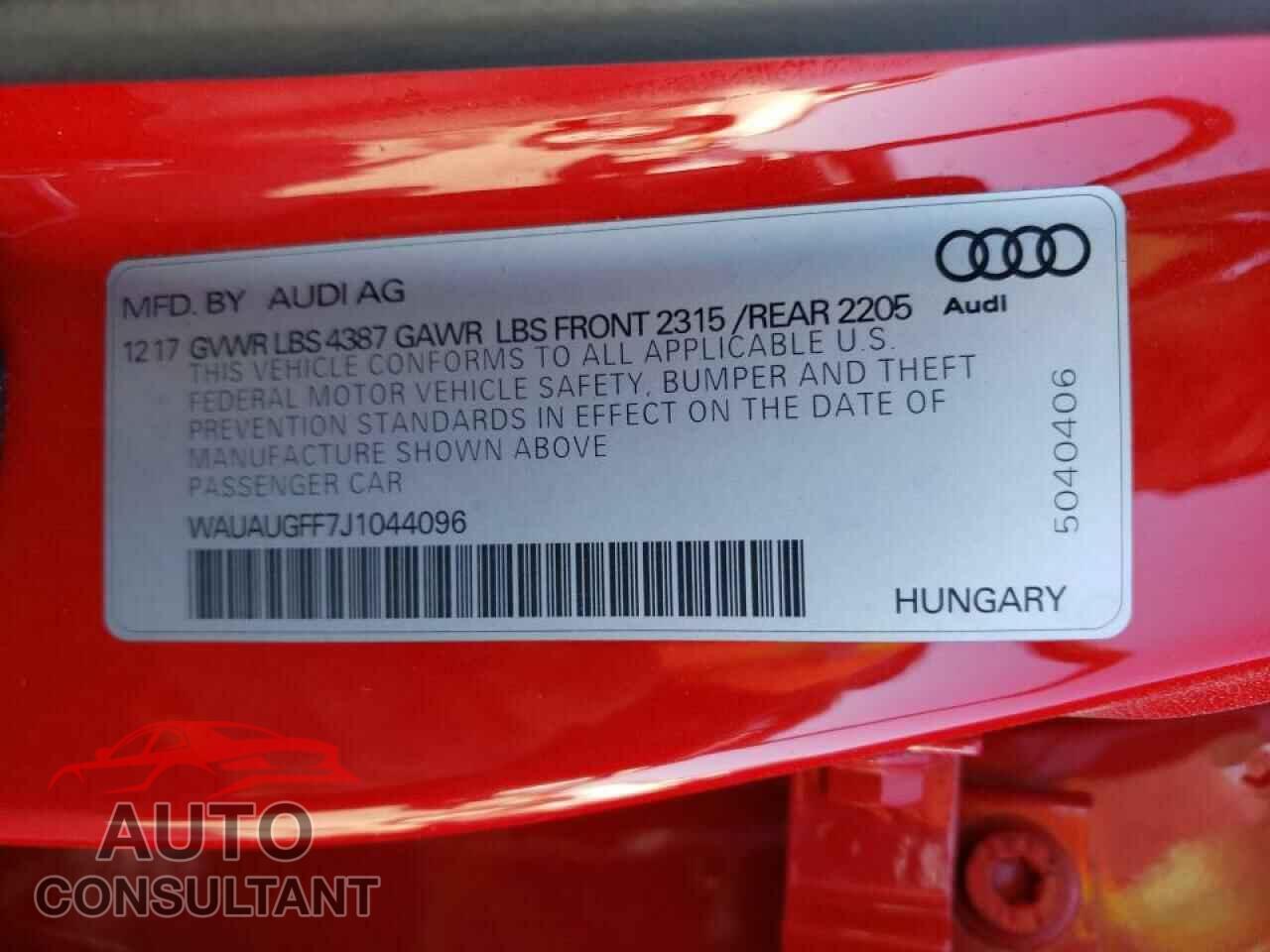 AUDI A3 2018 - WAUAUGFF7J1044096