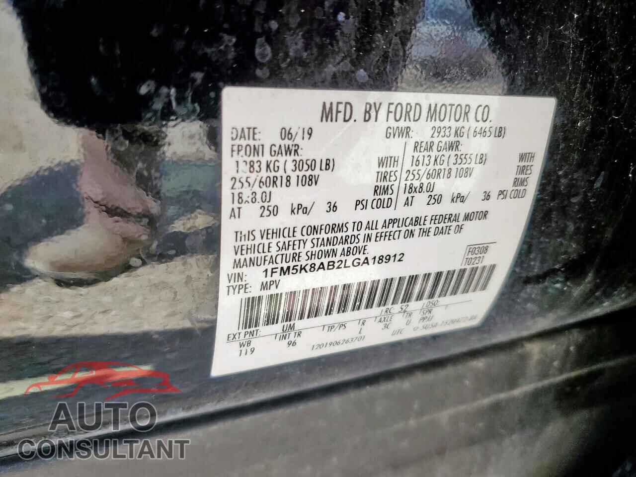 FORD EXPLORER 2020 - 1FM5K8AB2LGA18912
