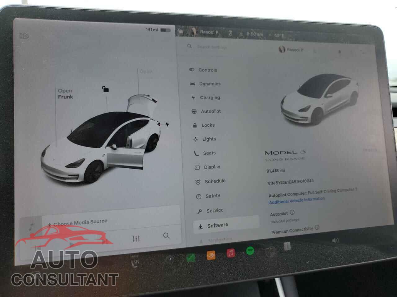 TESLA MODEL 3 2018 - 5YJ3E1EA5JF010645