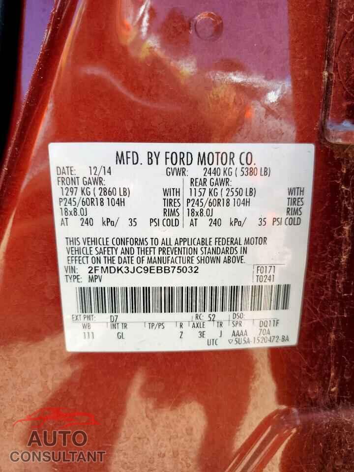 FORD EDGE 2014 - 2FMDK3JC9EBB75032