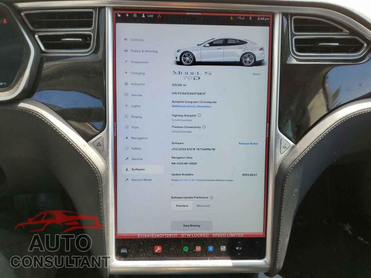 TESLA MODEL S 2016 - 5YJSA1E24GF128131