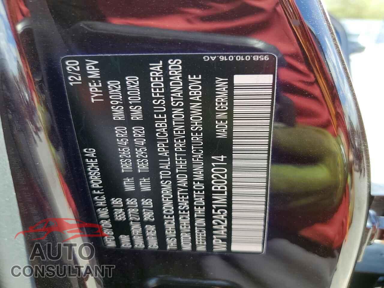 PORSCHE MACAN 2021 - WP1AA2A51MLB02014