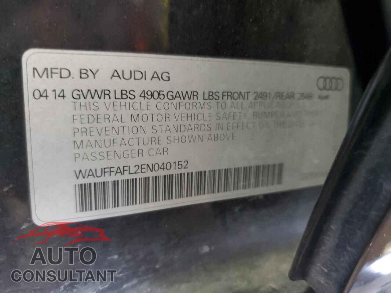 AUDI A4 2014 - WAUFFAFL2EN040152