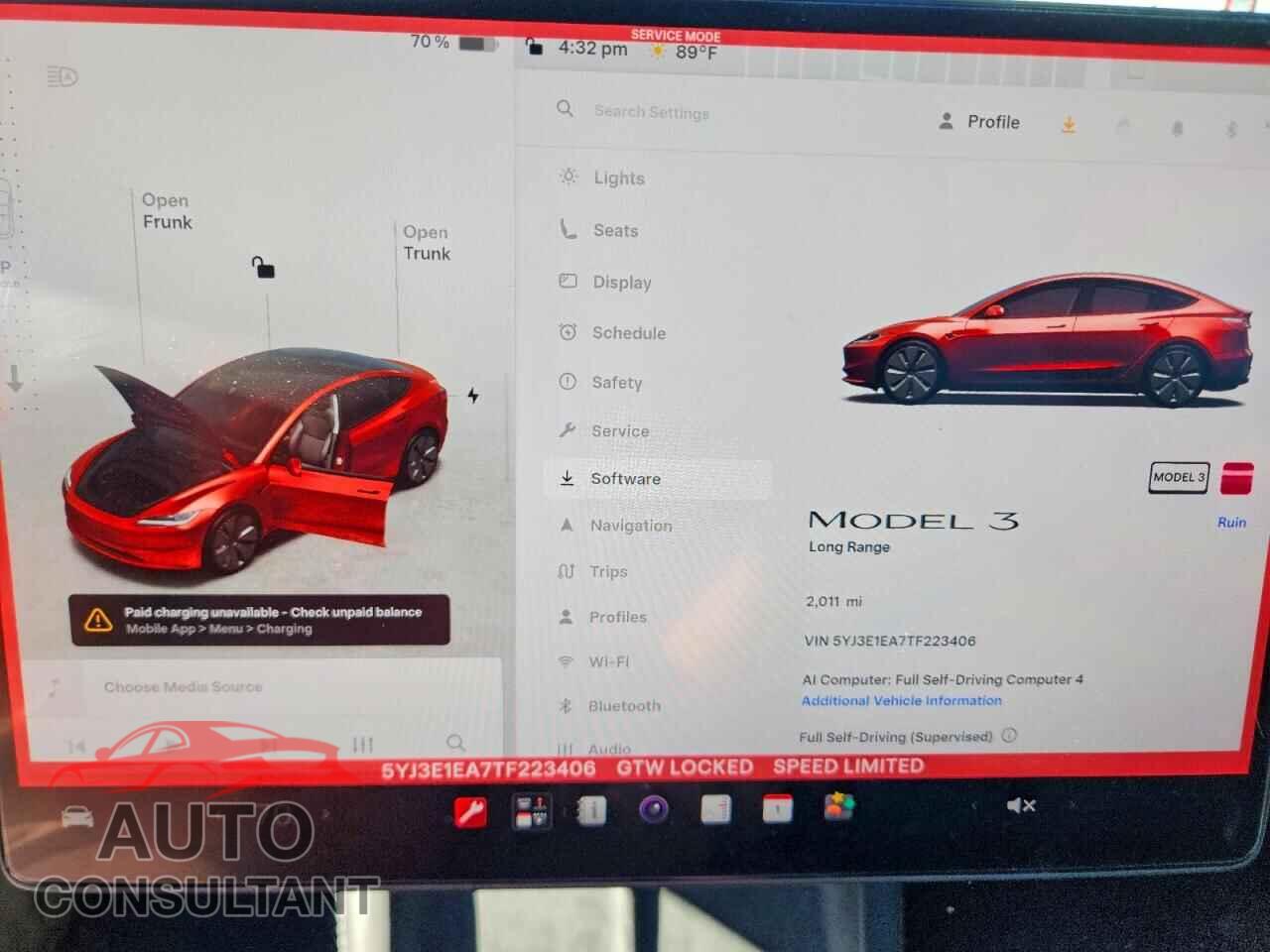 TESLA MODEL 3 2026 - 5YJ3E1EA7TF223406