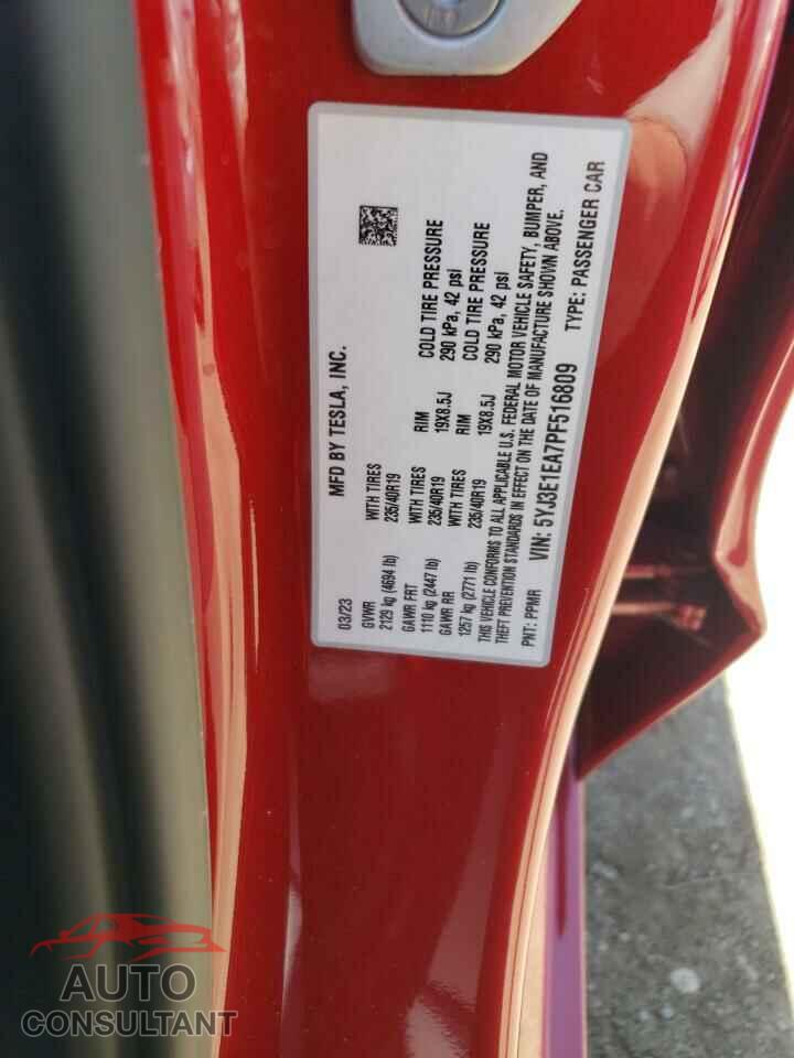 TESLA MODEL 3 2023 - 5YJ3E1EA7PF516809