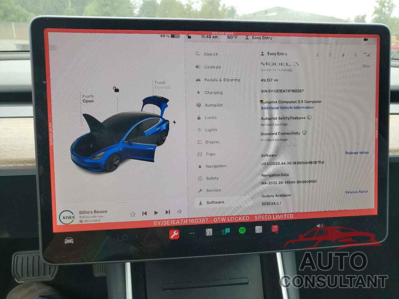 TESLA MODEL 3 2018 - 5YJ3E1EA7JF160367