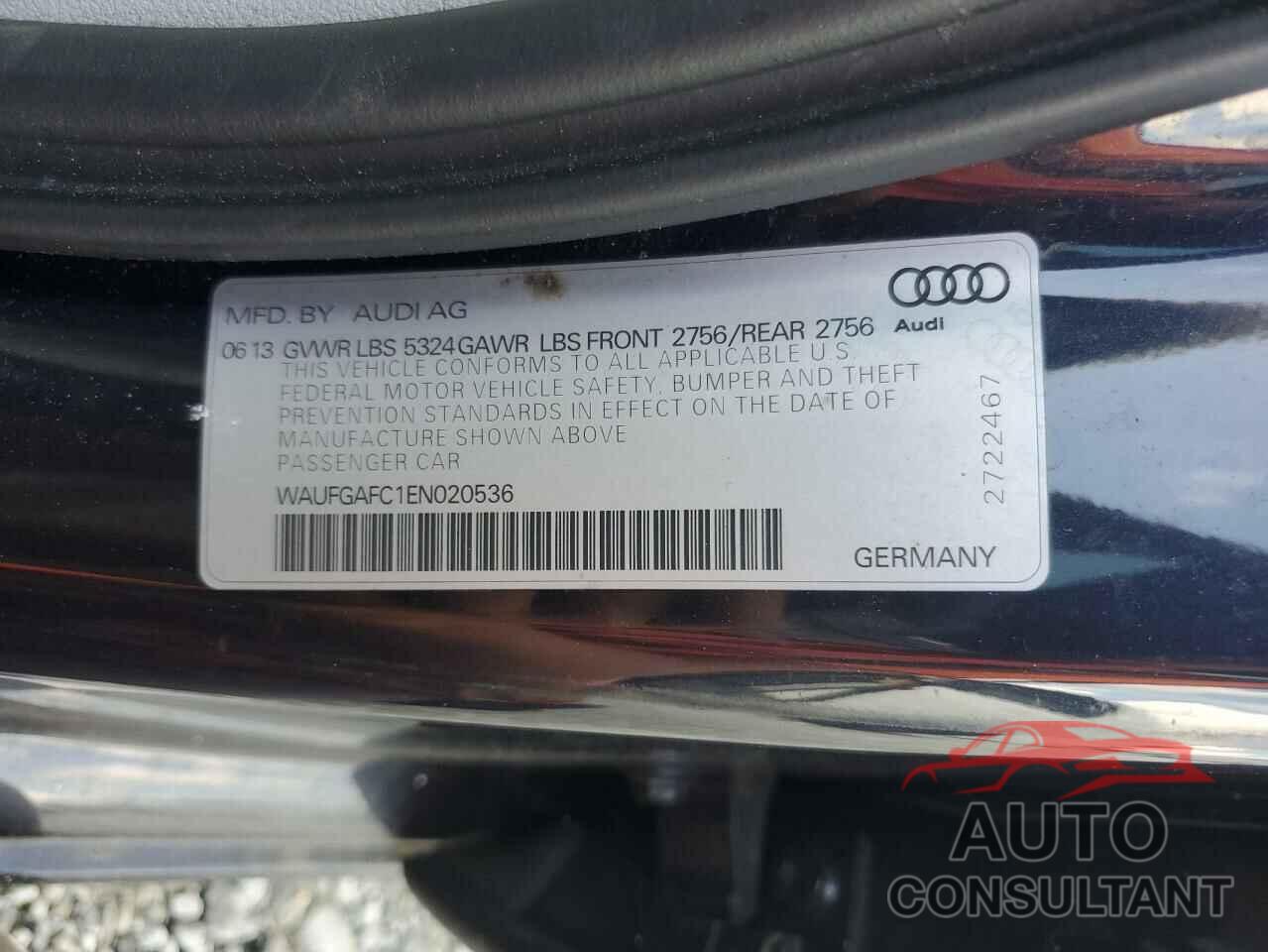 AUDI A6 2014 - WAUFGAFC1EN020536