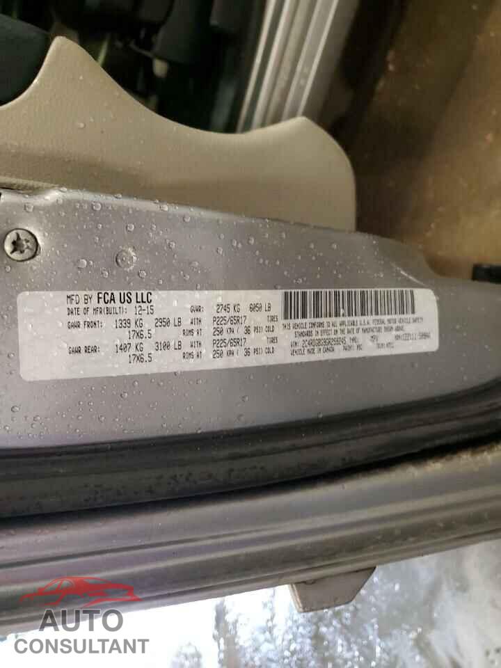 DODGE CARAVAN 2016 - 2C4RDGBG9GR259245