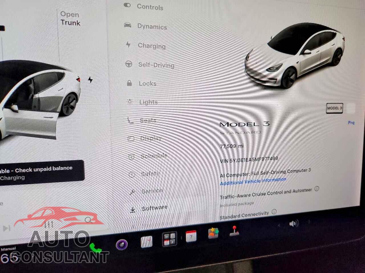 TESLA MODEL 3 2021 - 5YJ3E1EA5MF977499