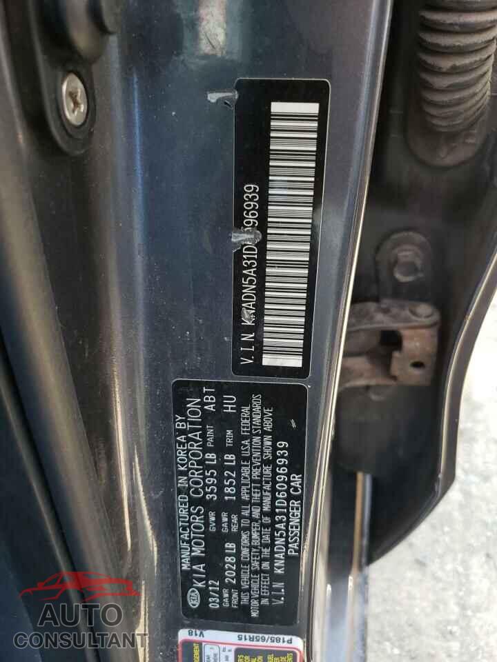 KIA RIO 2013 - KNADN5A31D6096939