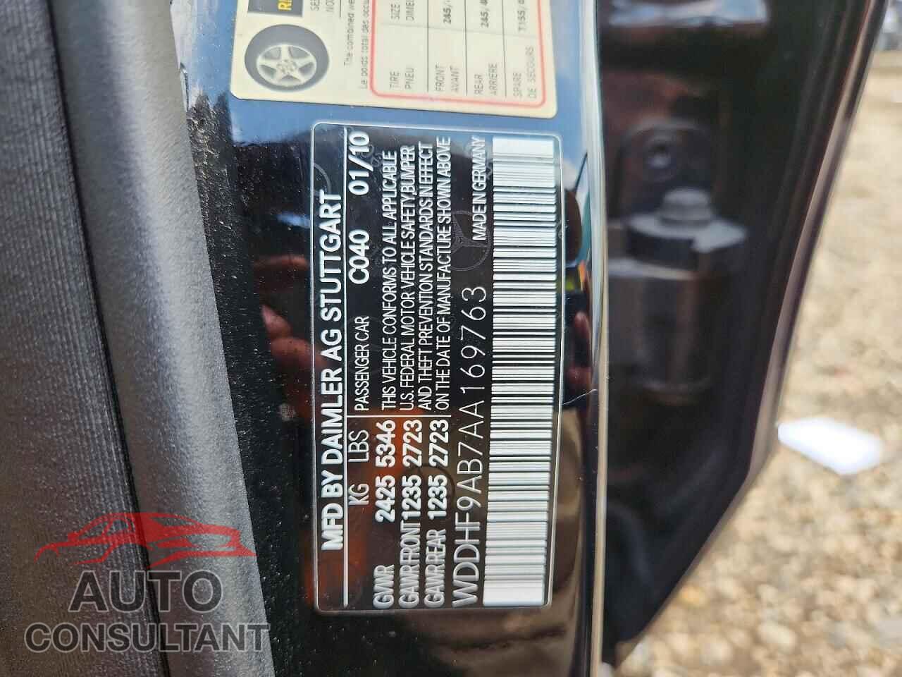 MERCEDES-BENZ E-CLASS 2010 - WDDHF9AB7AA169763