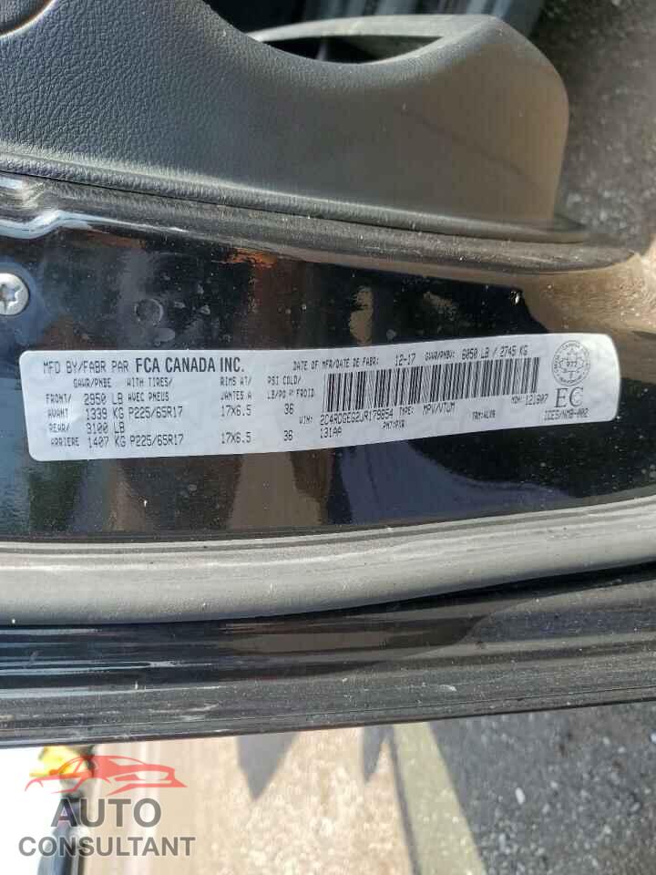 DODGE CARAVAN 2018 - 2C4RDGEG2JR179854