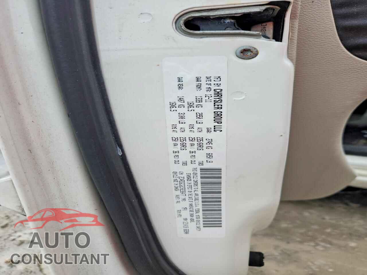 DODGE CARAVAN 2012 - 2C4RDGCG2CR236477