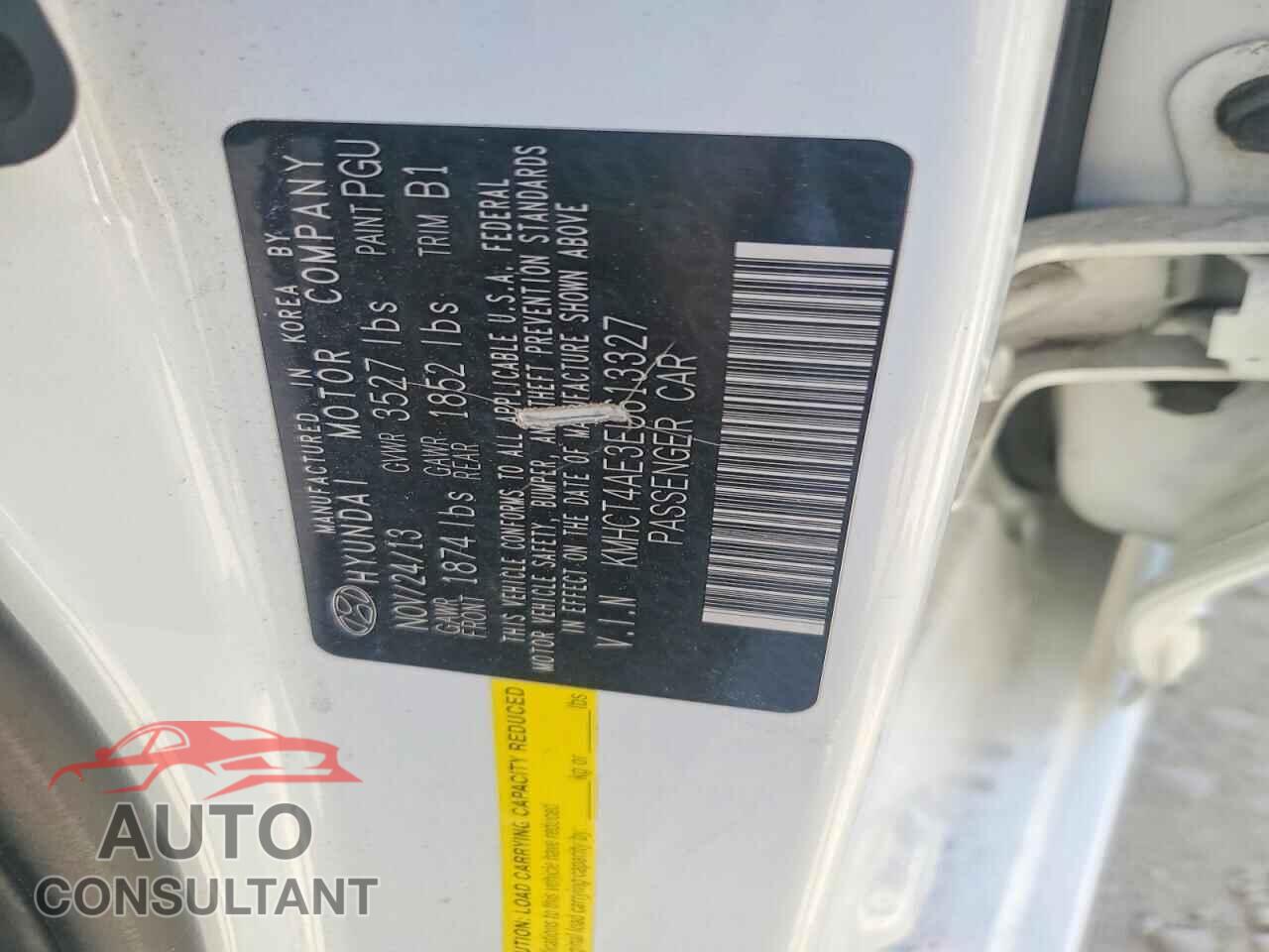 HYUNDAI ACCENT 2014 - KMHCT4AE3EU613327