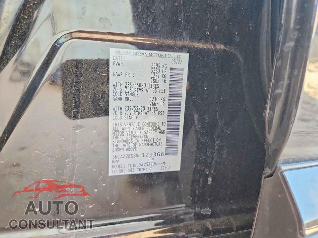 NISSAN MURANO 2022 - 5N1AZ2BS8NC129366