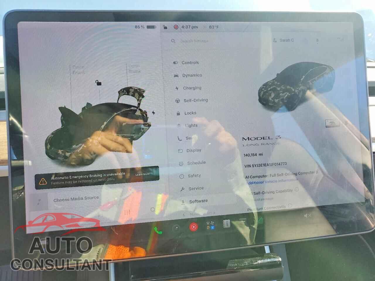 TESLA MODEL 3 2018 - 5YJ3E1EA1JF014773
