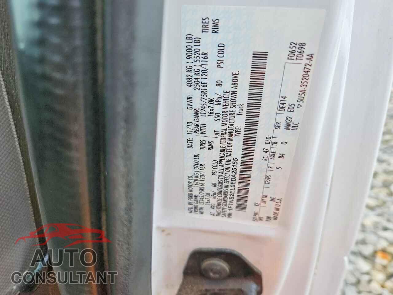 FORD ECONOLINE 2014 - 1FTNS2EL0EDA25155