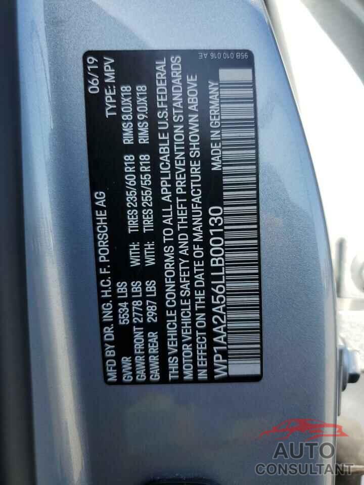 PORSCHE MACAN 2020 - WP1AA2A56LLB00130
