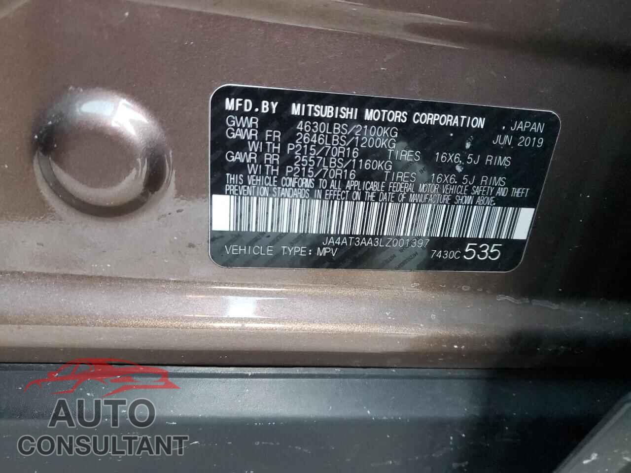 MITSUBISHI ECLIPSE 2020 - JA4AT3AA3LZ001397