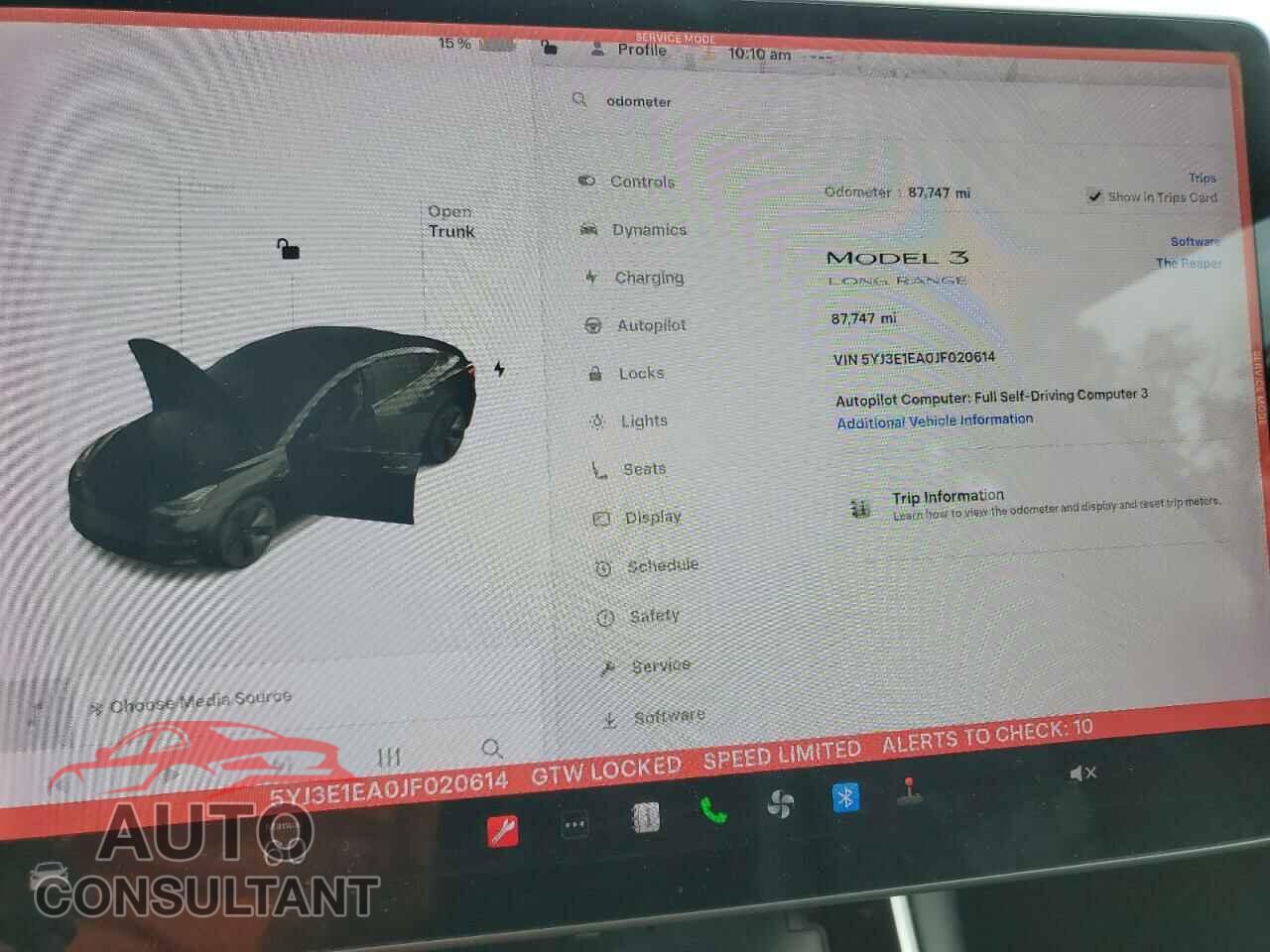TESLA MODEL 3 2018 - 5YJ3E1EA0JF020614